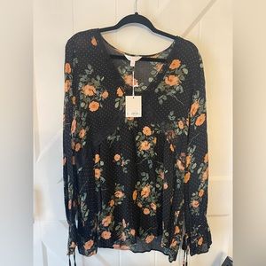 LC Lauren Conrad floral print blouse